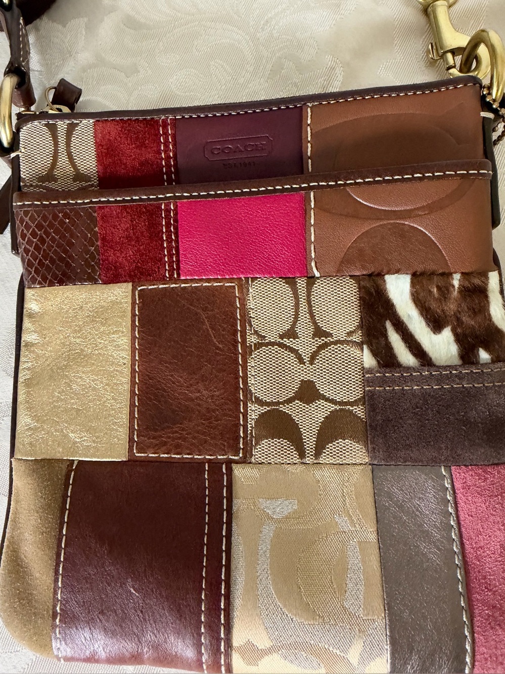 Vintage Y2K Coach 10439 Patchwork Boho Crossbody Bag - Picture 7 of 10